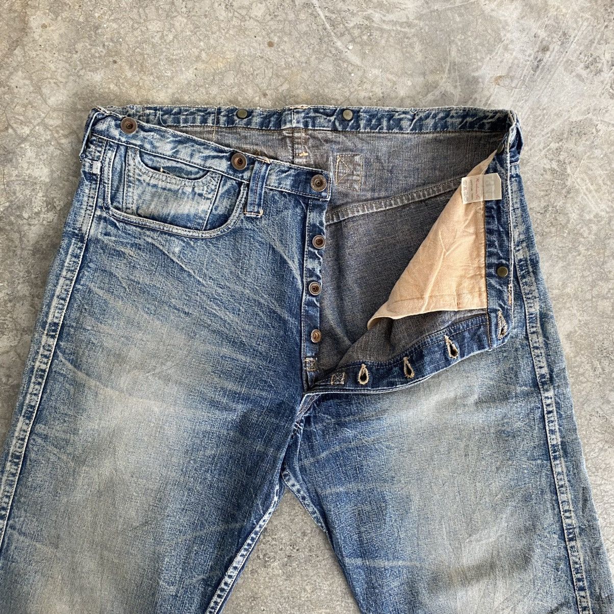 Heller's Cafe 1890’s Inspired Warehouse Duck Digger Denim Shorts Jorts Size US 34 / EU 50 - 12 Thumbnail