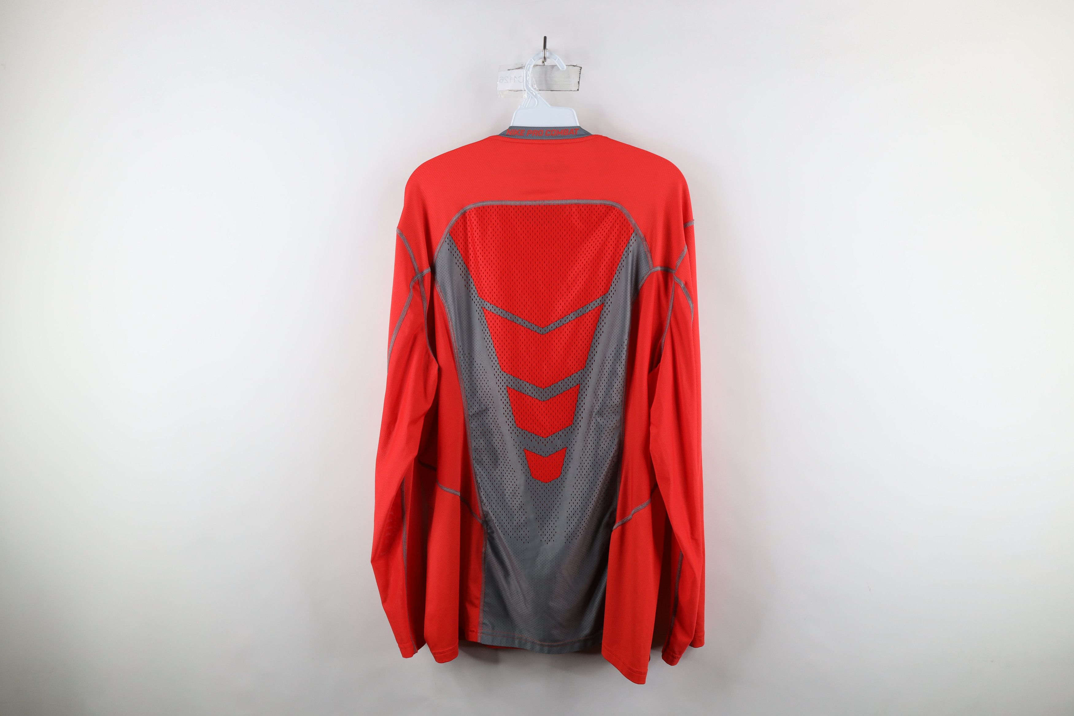 Nike × Vintage Nike Pro Combat Hypercool Training Long Sleeve T-Shirt Red Size US XL / EU 56 / 4 - 13 Thumbnail