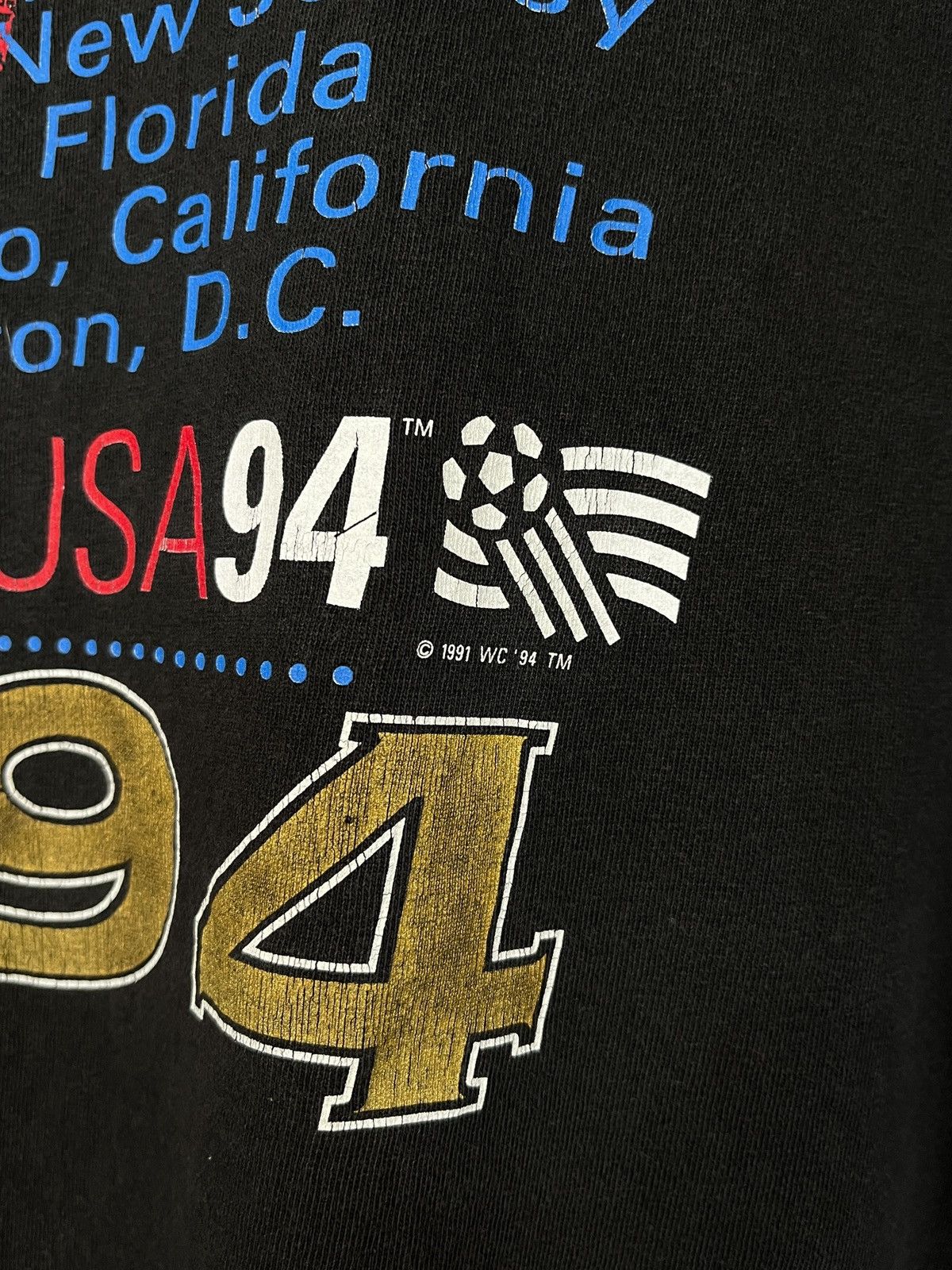 Nutmeg Vtg tee World Cup USA 1994 "World Tour / soldout” Size US XL / EU 56 / 4 - 7 Thumbnail