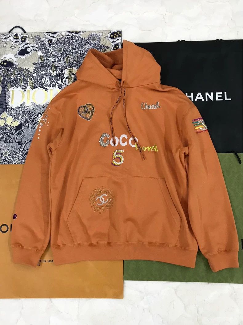 Chanel Pharrell Beaded Hoodie Sweatshirt