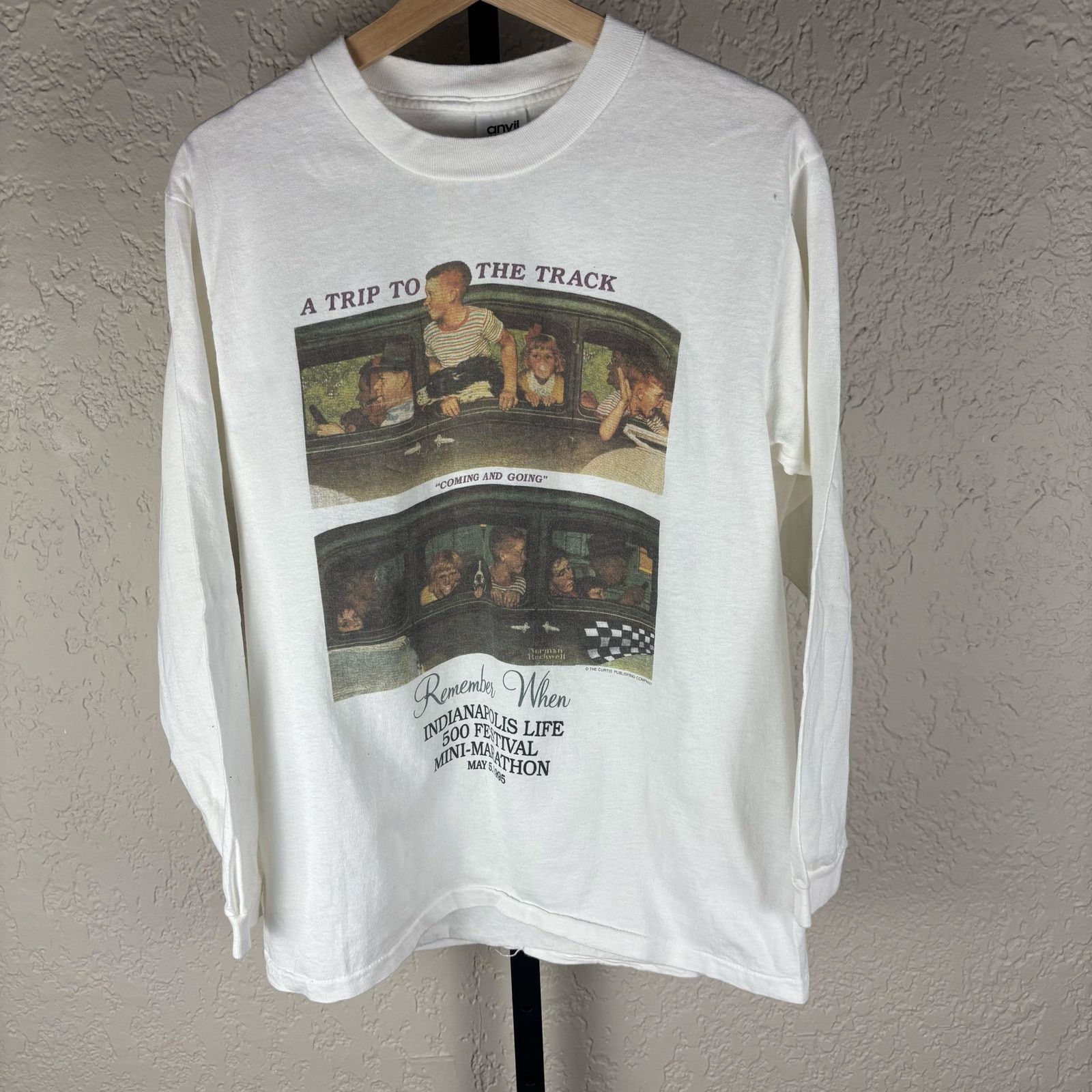 Norman Rockwell 1995 A Trip to the Track Med Art Longsleeve