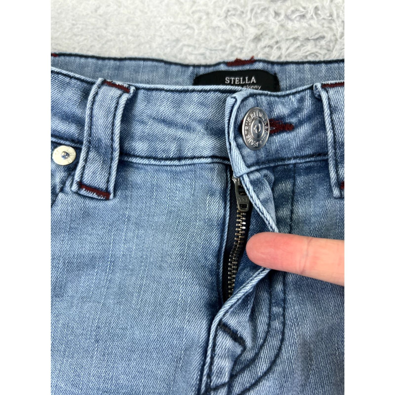True Religion True Religion Jeans Women Skinny Denim 30 Blue Distressed Size 30" / US 8 / IT 44 - 5 Thumbnail