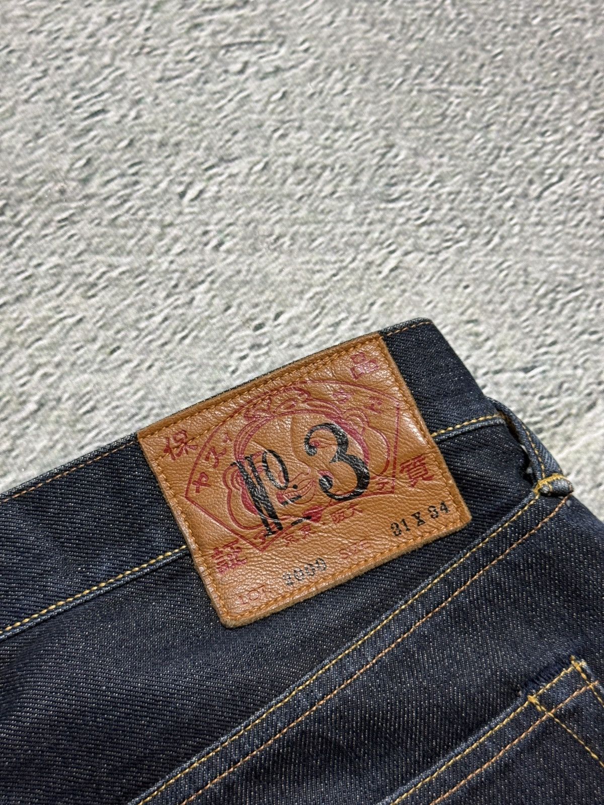 Evisu Evisu jeans daicock big logo yellow selvedge denim Size US 31 - 4 Thumbnail