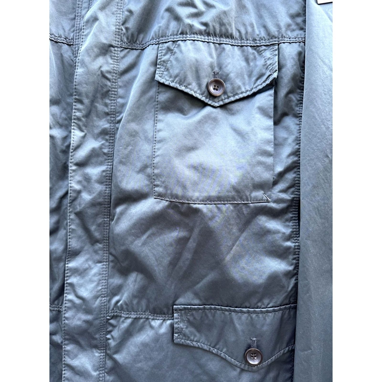 Hugo Boss HUGO BOSS Orange Label Oxann Wax Jacket Multi-Pocket Quilted Canvas Green 46R Men Jacket Waxed 80s 90s Army Carded Casual Workwear Size US XXL / EU 58 / 5 - 2 Thumbnail