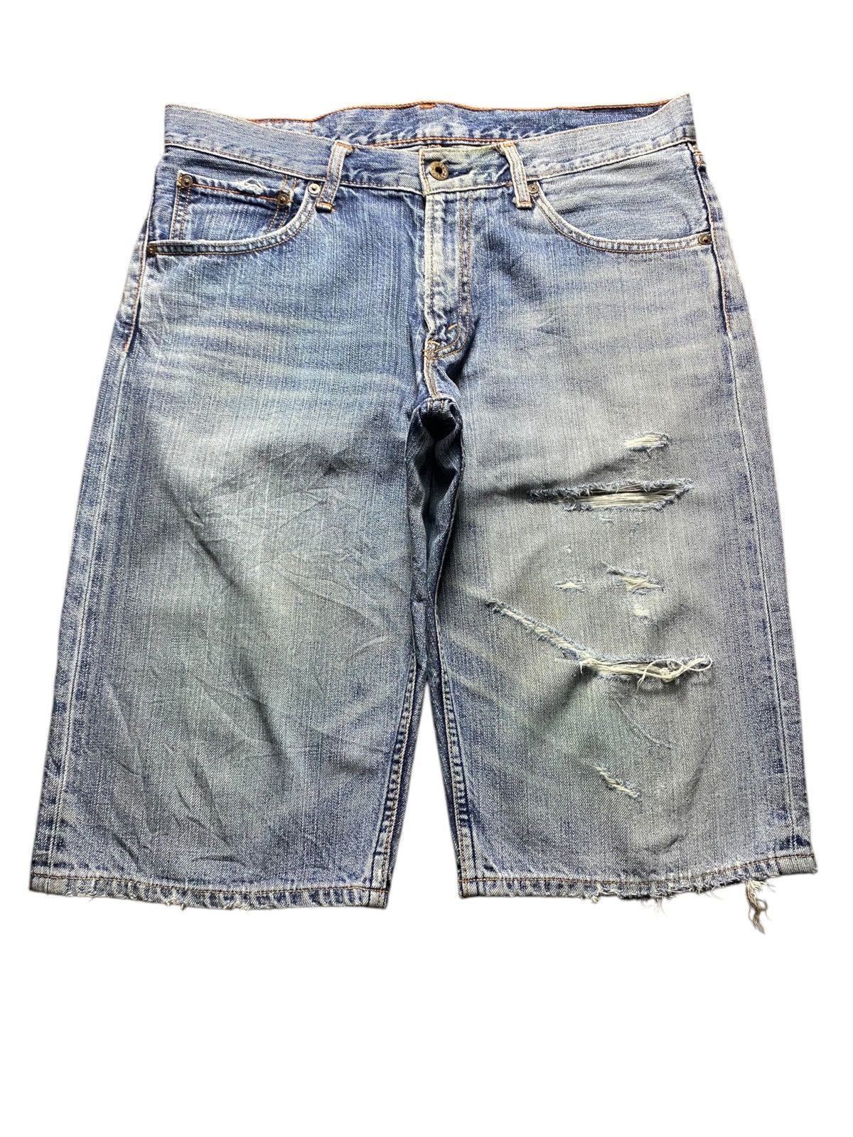 Levi's Vintage Clothing Vintage Levis 503 Denim Distressed Short Jeans Size US 34 / EU 50 - 1 Thumbnail