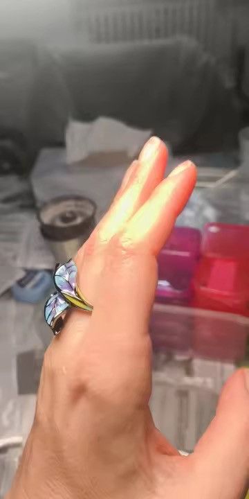 Japanese Brand Mizuhara x moto Multicolor Enemal Ring ( size 6-10 ) Size ONE SIZE - 4 Thumbnail