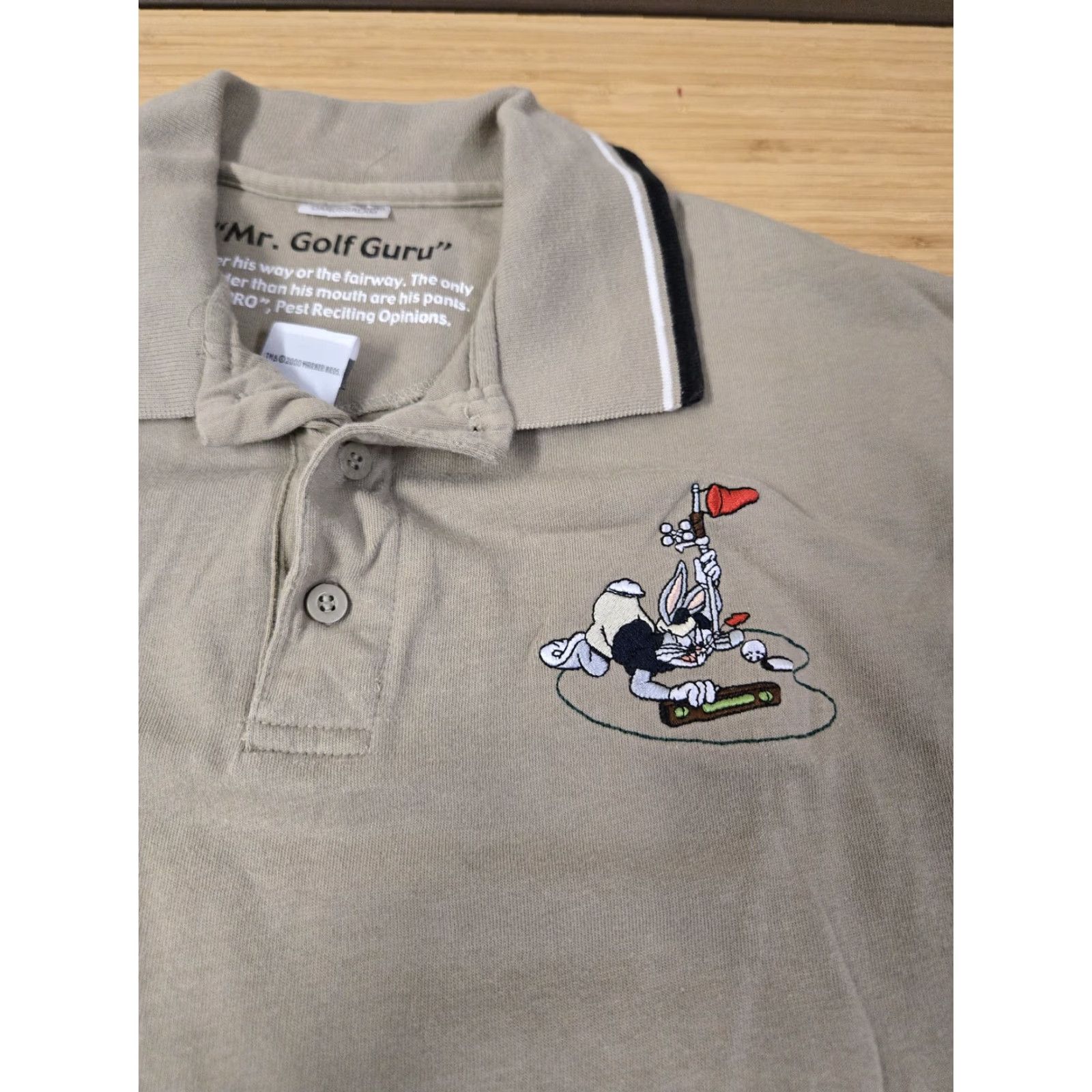 Vintage VINTAGE Warner Bros Bugs Bunny Polo Shirt Mens Small Golf Guru Par Looney Tunes Golf Size US S / EU 44-46 / 1 - 2 Thumbnail