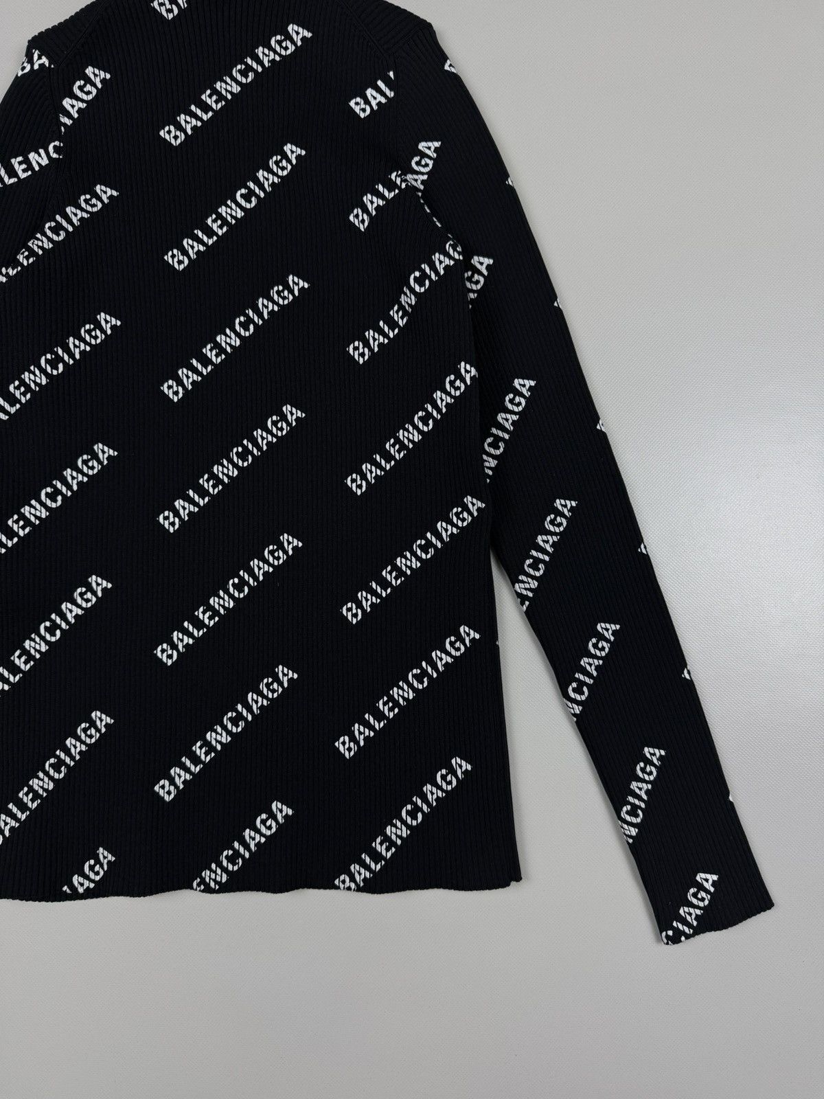 Balenciaga Balenciaga Women’s Monogram Poly Longsleeve Shirt Size XL Size XL / US 12-14 / IT 48-50 - 12 Thumbnail