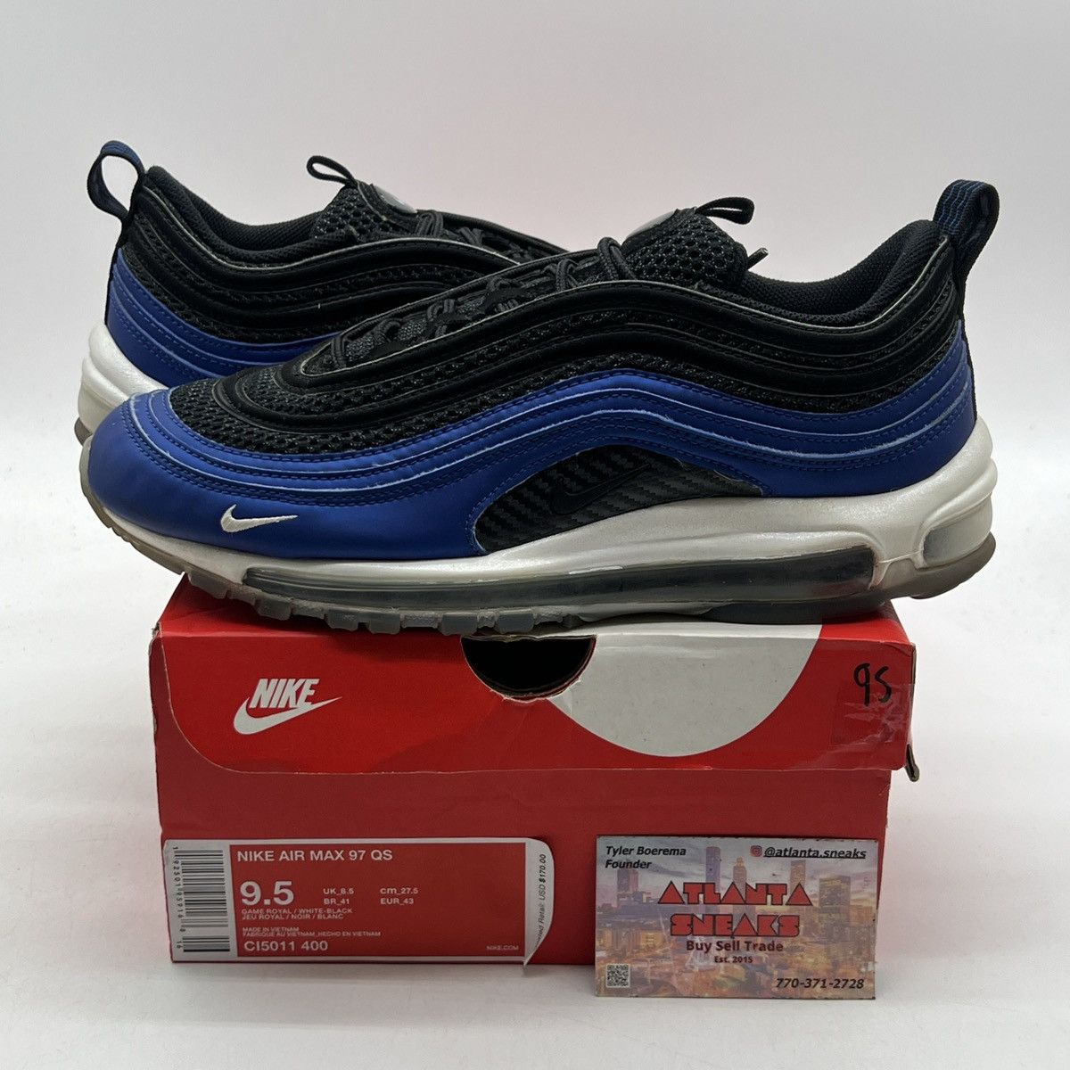Nike Air max 97 royal Foamposite Size US 9.5 / EU 42-43 - 1 Thumbnail