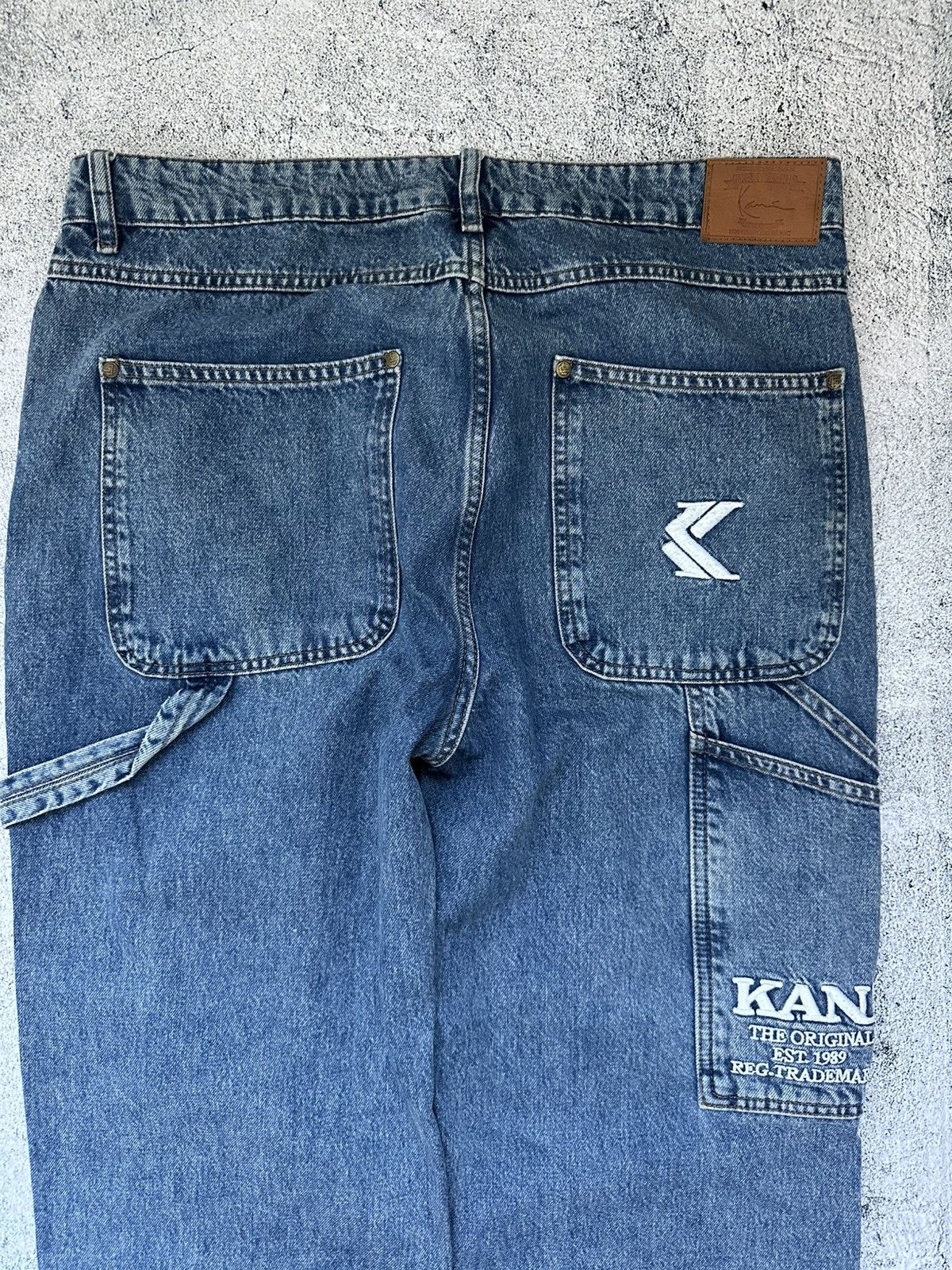 Karl Kani Karl Kani Baggy Denim Blue Jeans Big Logo Y2K Fit Size US 36 / EU 52 - 8 Thumbnail