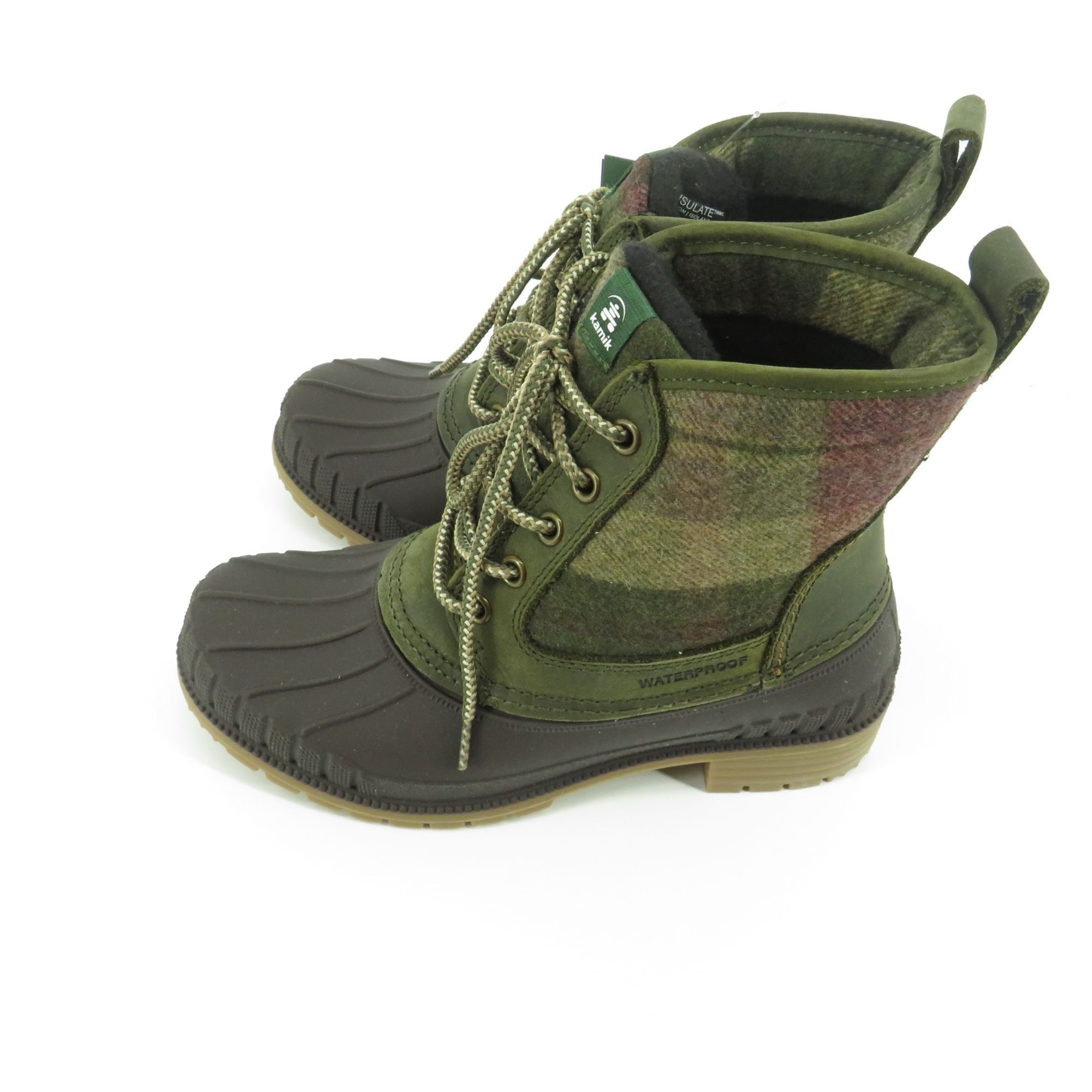 Other Kamik Khaki Women's Lace-Up Waterproof Winter Boots Size 5 N Size US 5 / IT 35 - 3 Thumbnail