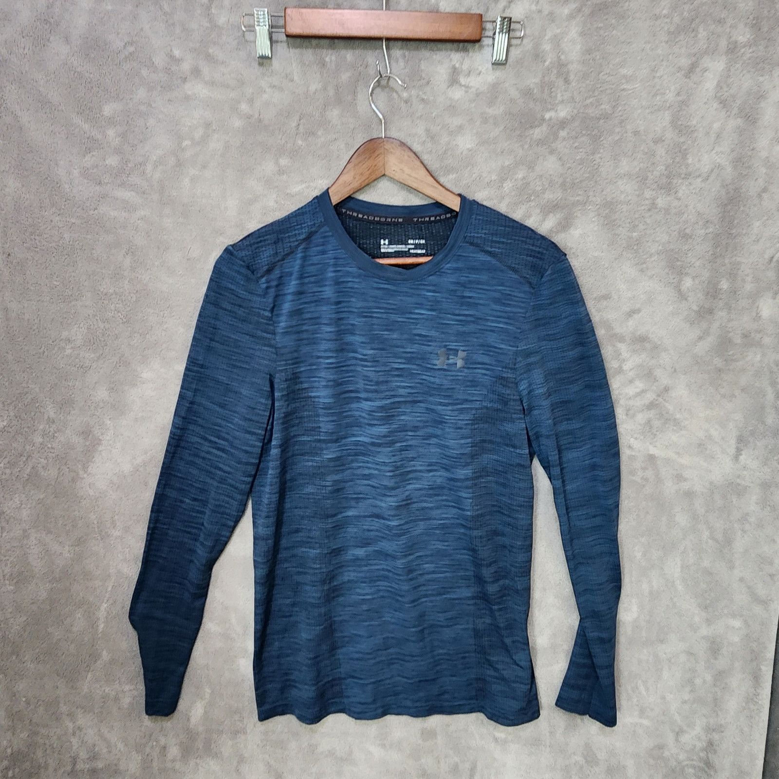 Under Armour UA Threadborne Men's Small Long Sleeve Shirt Blue Size US S / EU 44-46 / 1 - 1 Thumbnail