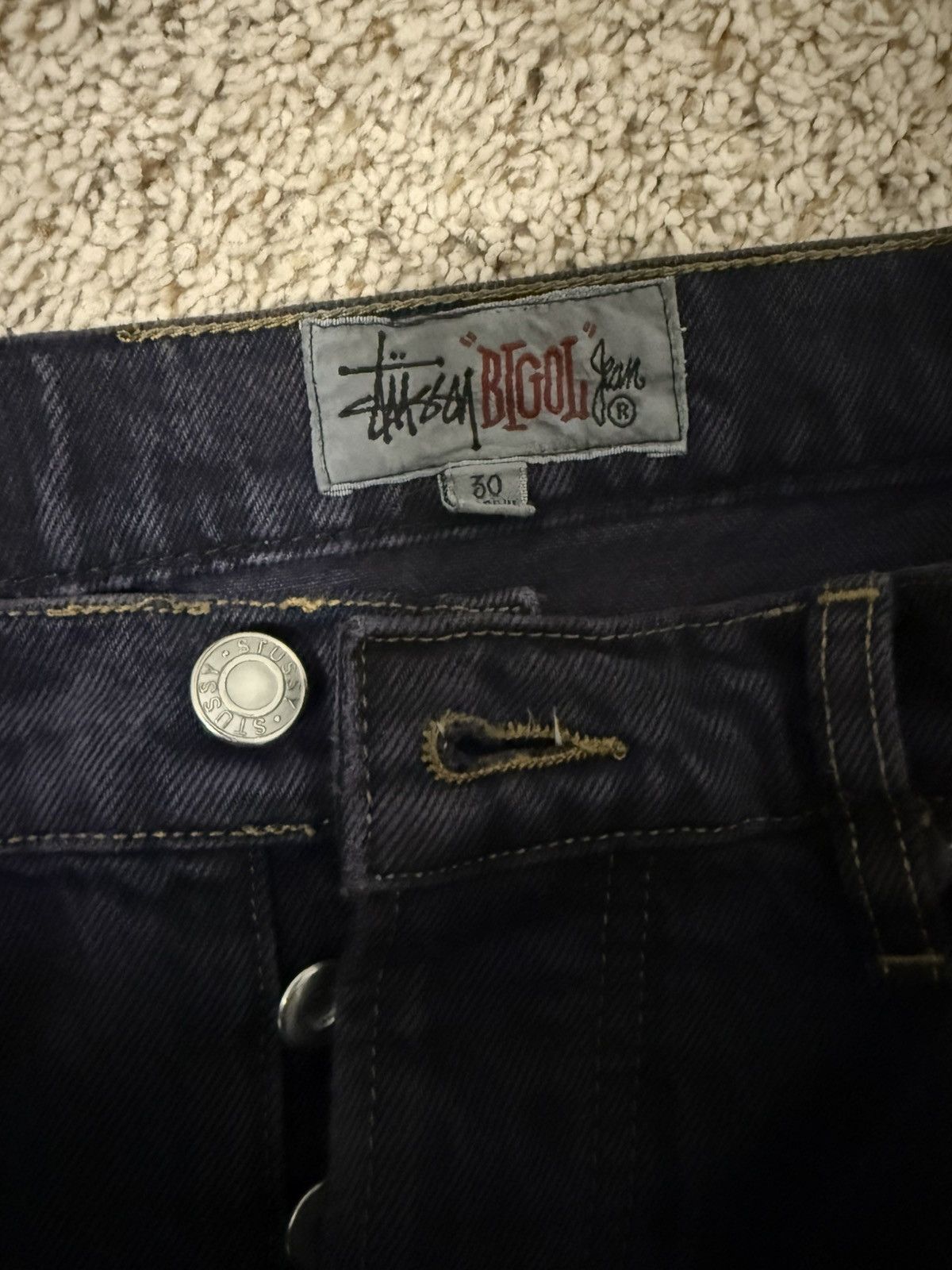 Stussy SIZE 30 BIG OL’ JEAN DENIM Nightshade Size US 30 / EU 46 - 6 Thumbnail