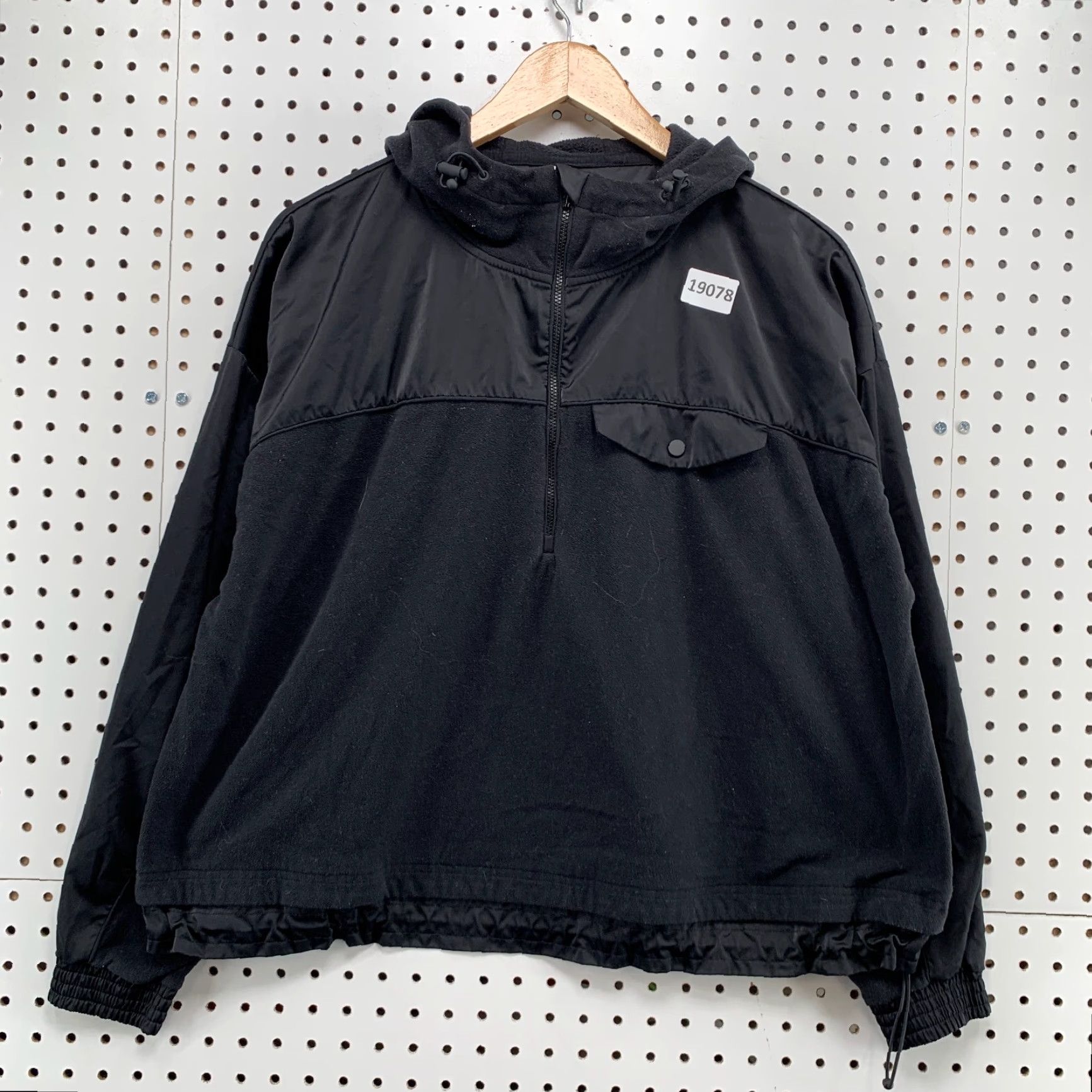 Athleta ATHLETA Microfleece Half Zip Hooded Sweatshirt Black Medium Women's Activewear Size M / US 6-8 / IT 42-44 - 5 Thumbnail