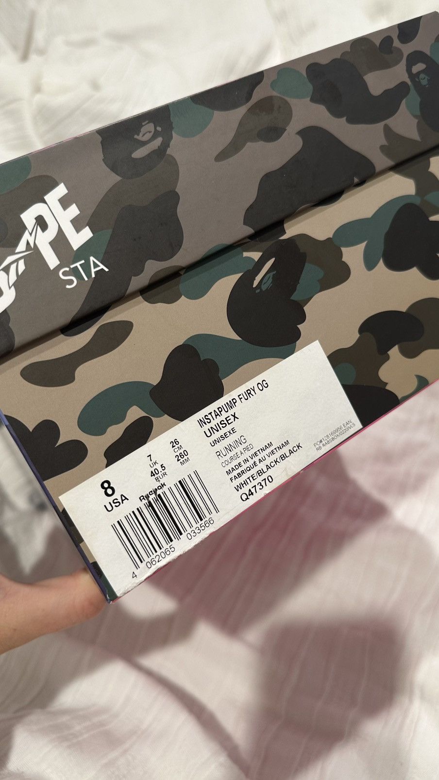 Reebok Bape x Reebok Instapump Fury Size US 8 / EU 41 - 5 Thumbnail