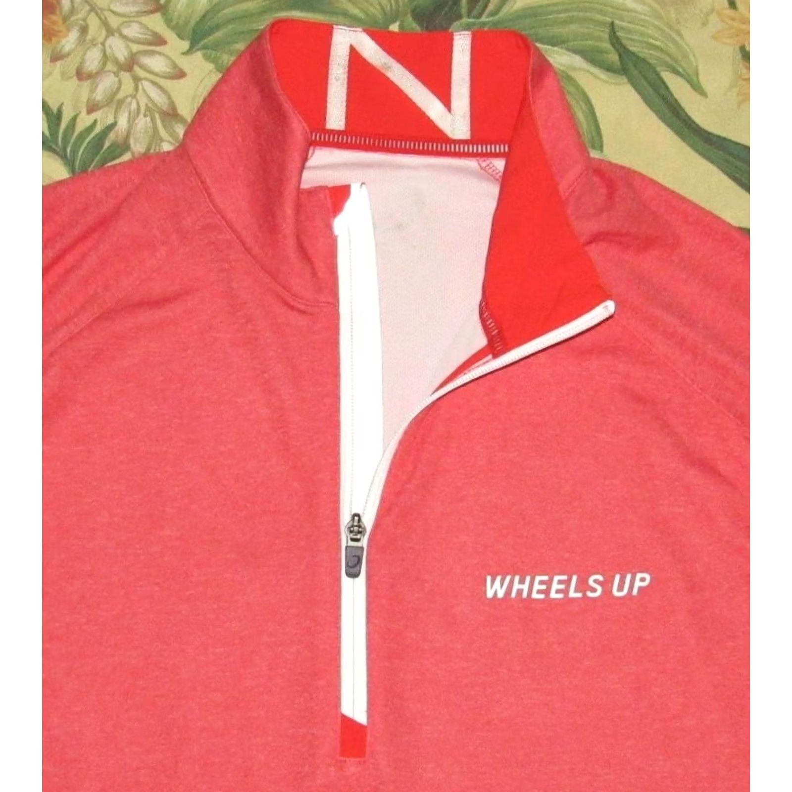 Vintage ZERO RESTRICTION Red Quarter Zip Performance Sweater Wheels Up XL Mens Size US XL / EU 56 / 4 - 2 Thumbnail
