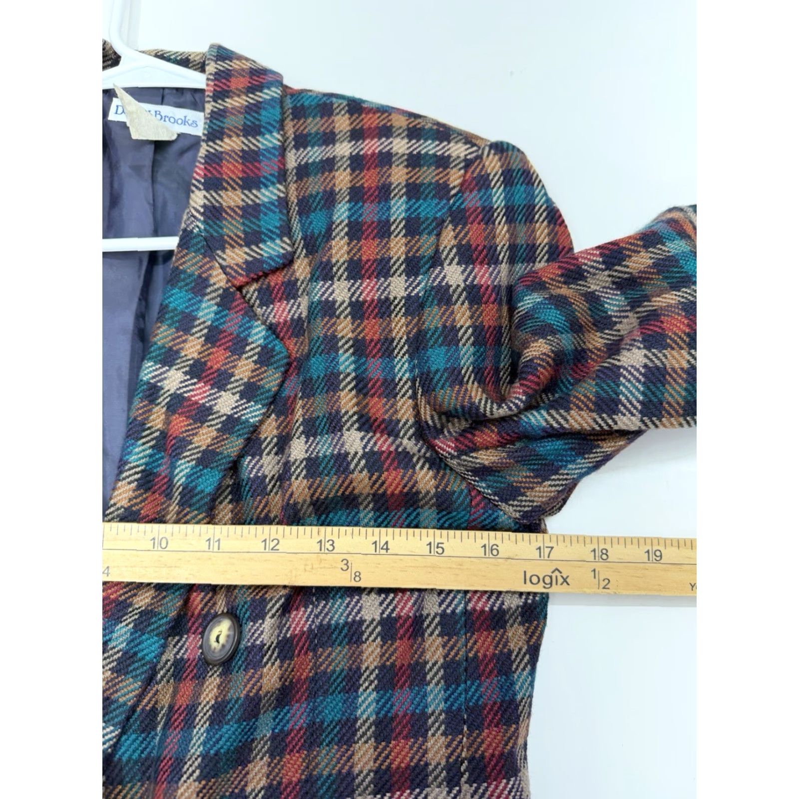 Brooks Davids Brooks Blazer Woman Size 4 Plaid Double Breasted Button Up Lined Vintage Wool Coat Size S / US 4 / IT 40 - 7 Thumbnail