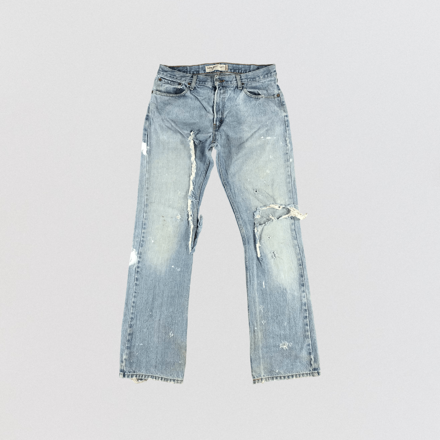 image of Ripped Levis 527 Flare Jeans-Jm3178 in Blue, Men's (Size 35)