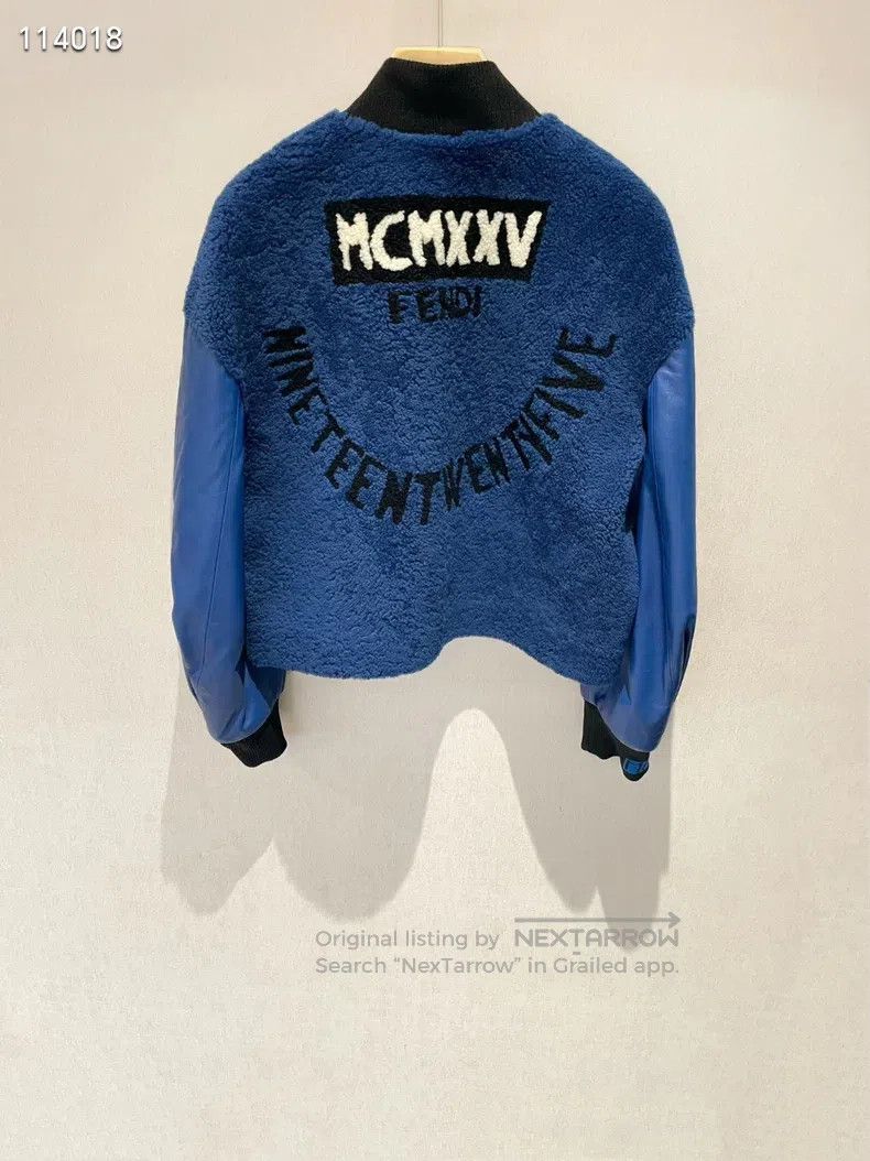 Fendi Fendi Colorful letter fur and leather integrated jacket co Size XS / US 0-2 / IT 36-38 - 7 Thumbnail