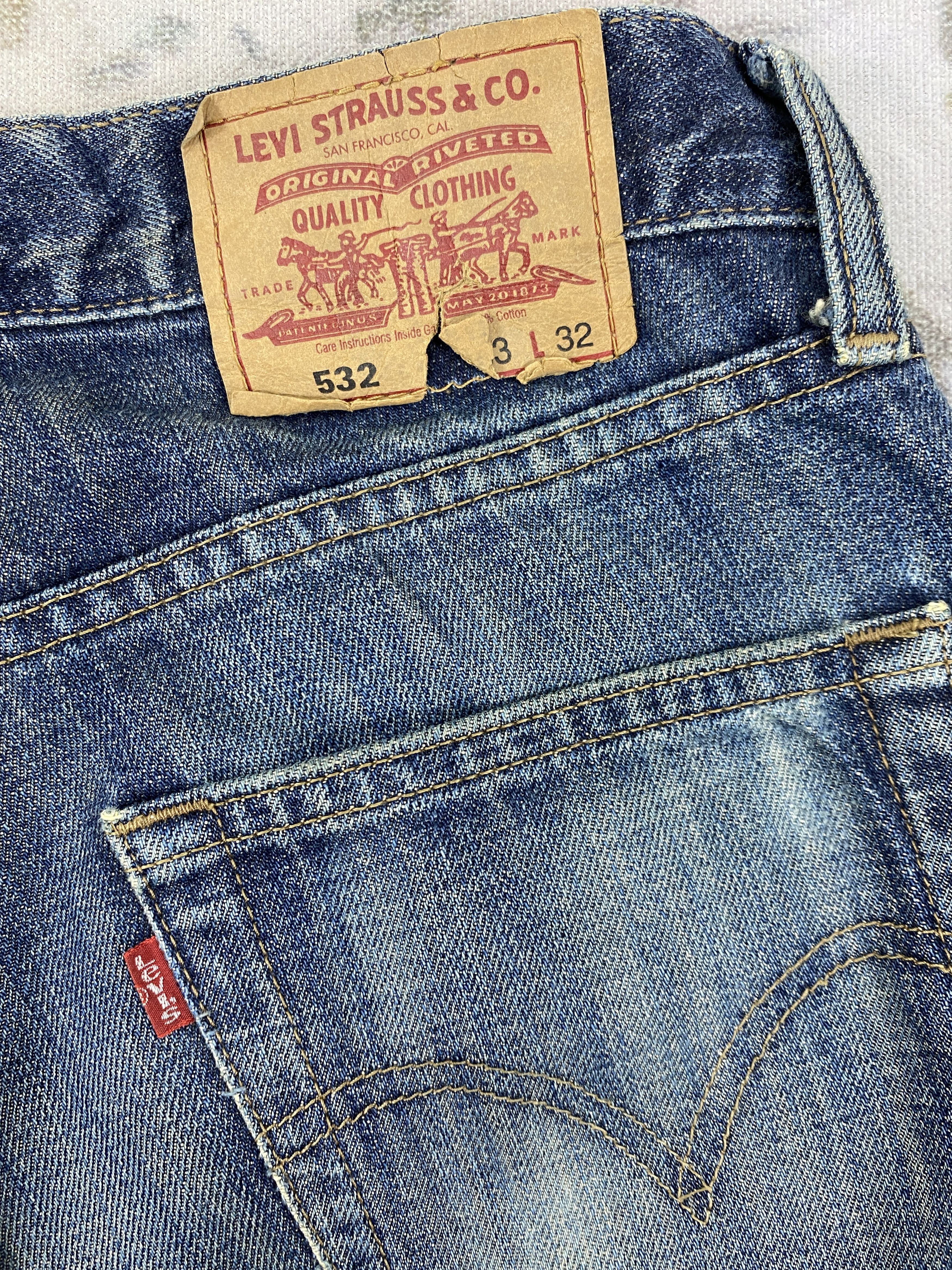 Levi's Dirty Blue Vintage Levi's 532 Denim 33x32.5 -JN835 Size US 33 - 10 Thumbnail
