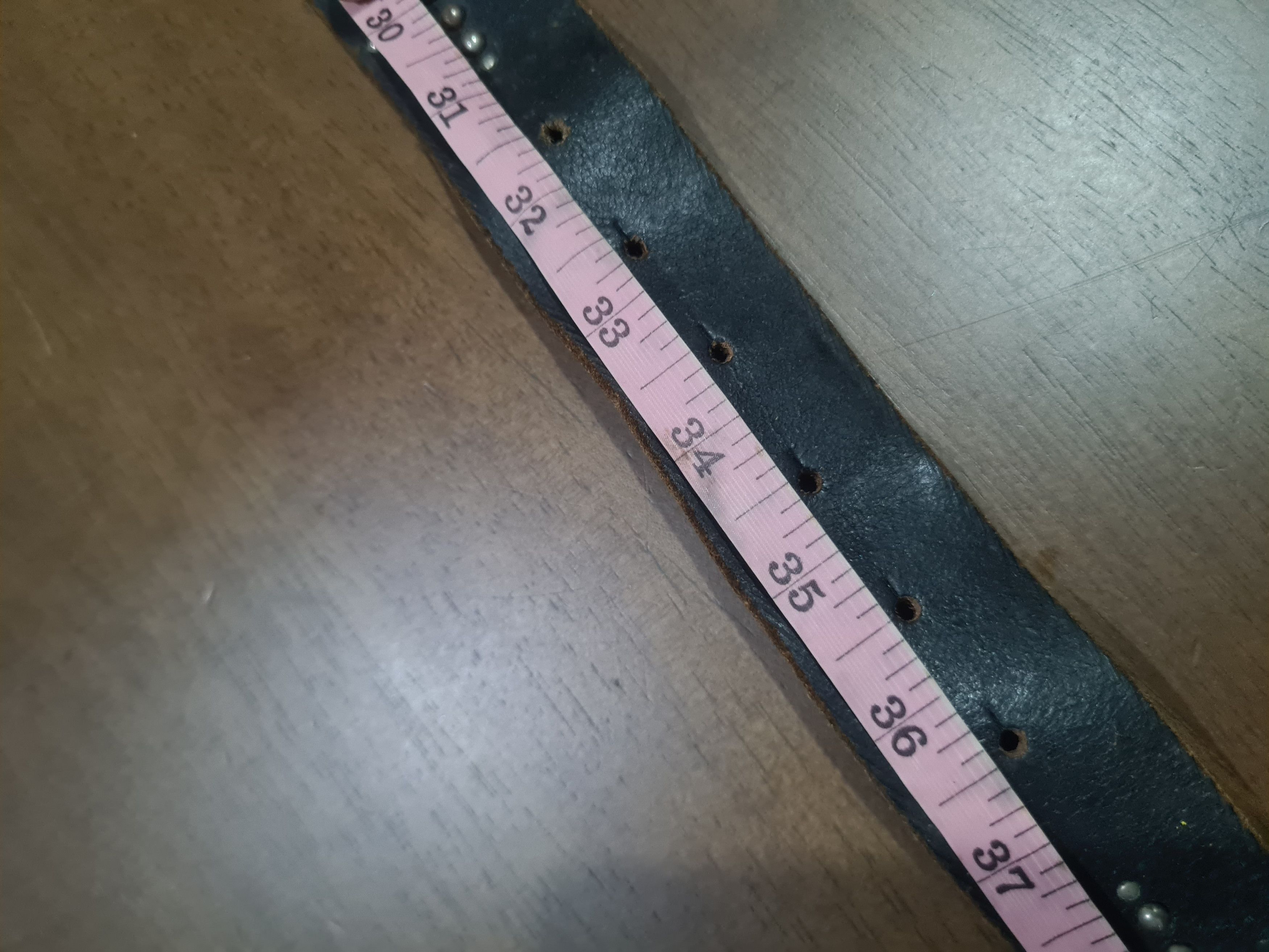 Hollywood Trading Company Custommade black studded leather belt Size 30 - 9 Thumbnail