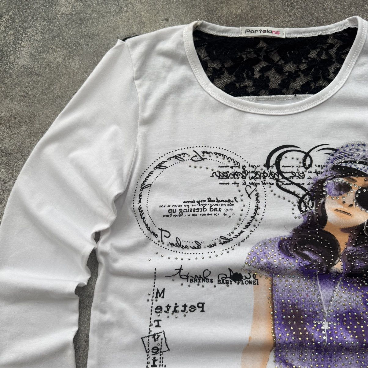 Hysteric Glamour Amazing Vintage Y2K Aesthetic Sexy Glamour Long Sleeve Top Size M / US 6-8 / IT 42-44 - 2 Thumbnail