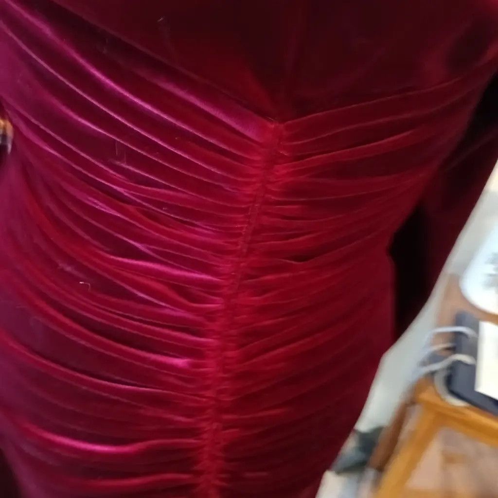 Other Velvet Time-Slip Dress Red Size XXL / US 16-18 / IT 52-54 - 5 Thumbnail