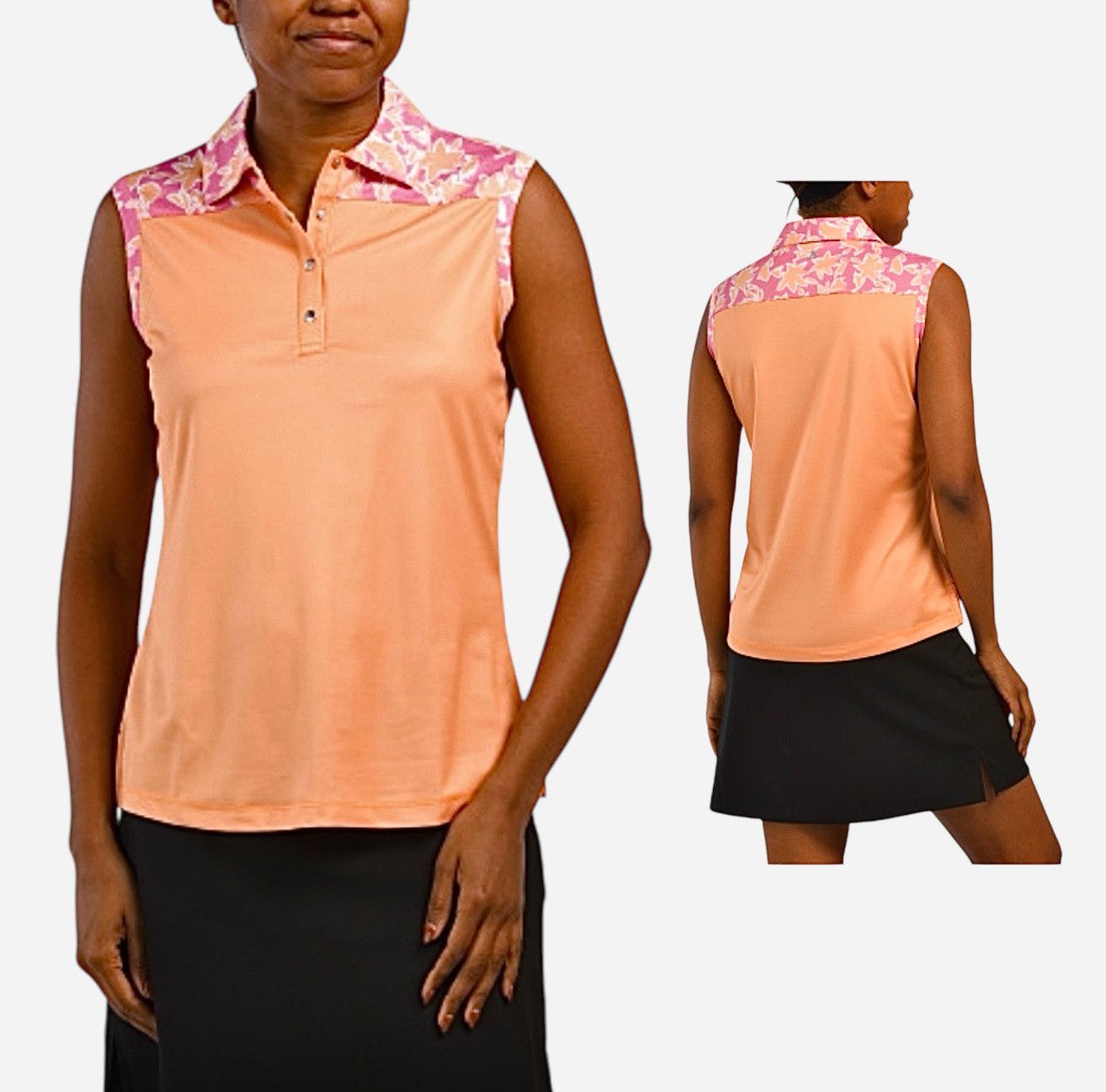 Other Bermuda Sands Women’s Orange Pink Polo Shirt Sz L Size L / US 10 / IT 46 - 7 Thumbnail