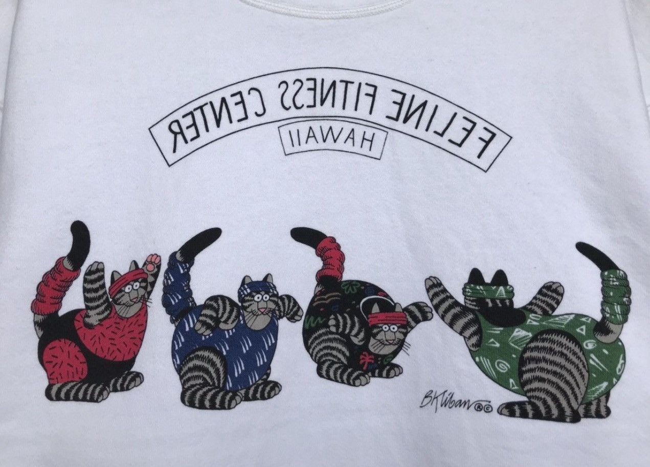 Vintage Vintage Crazy Shirt Bkliban Hawaii Feline Sweatshirt Baggy Size US S / EU 44-46 / 1 - 6 Thumbnail