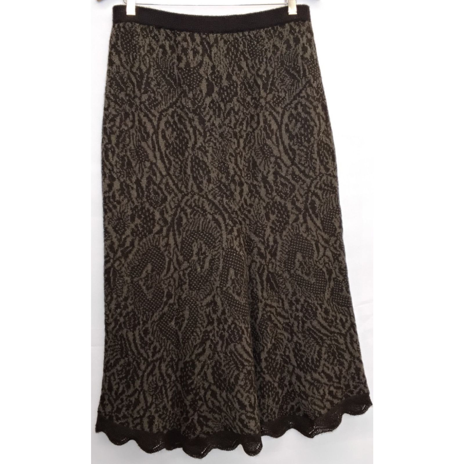 Other Peruvian Connection Alpaca Blend Knit Skirt Women's L Brown Size 32" / US 10 / IT 46 - 3 Thumbnail