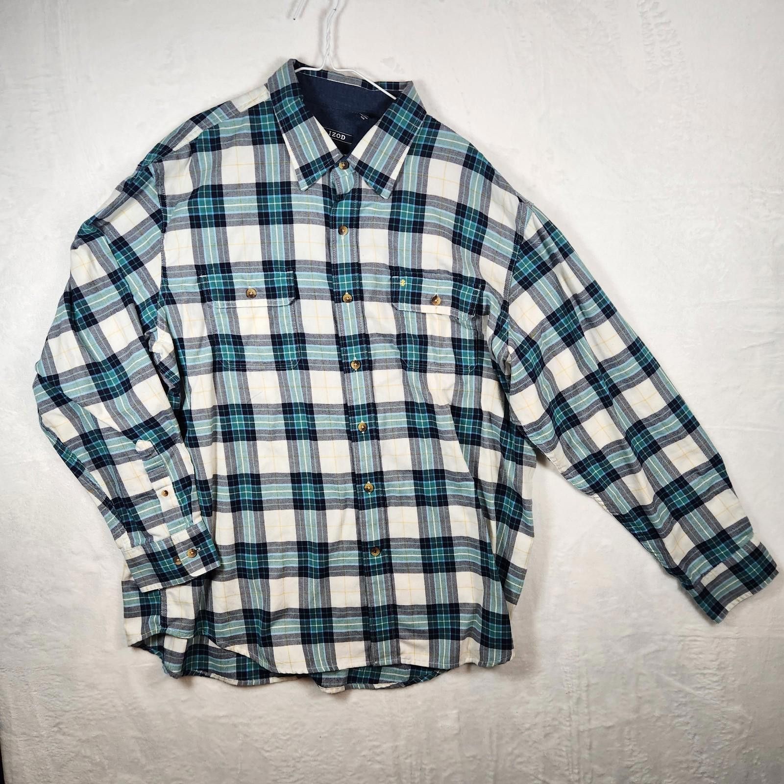 Izod Izod Blue Plaid Long Sleeve Button Down Shirt Size 2XL Size US XXL / EU 58 / 5 - 1 Thumbnail