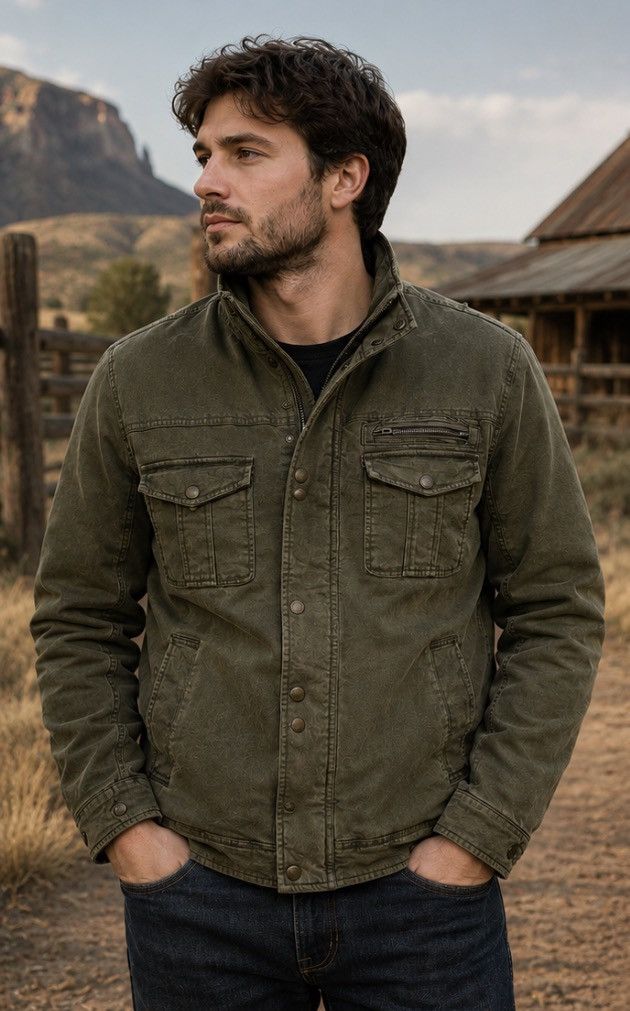 Levi's Levis Mens Large Olive Green Quilted Lined Trucker Jacket Size US L / EU 52-54 / 3 - 1 Thumbnail