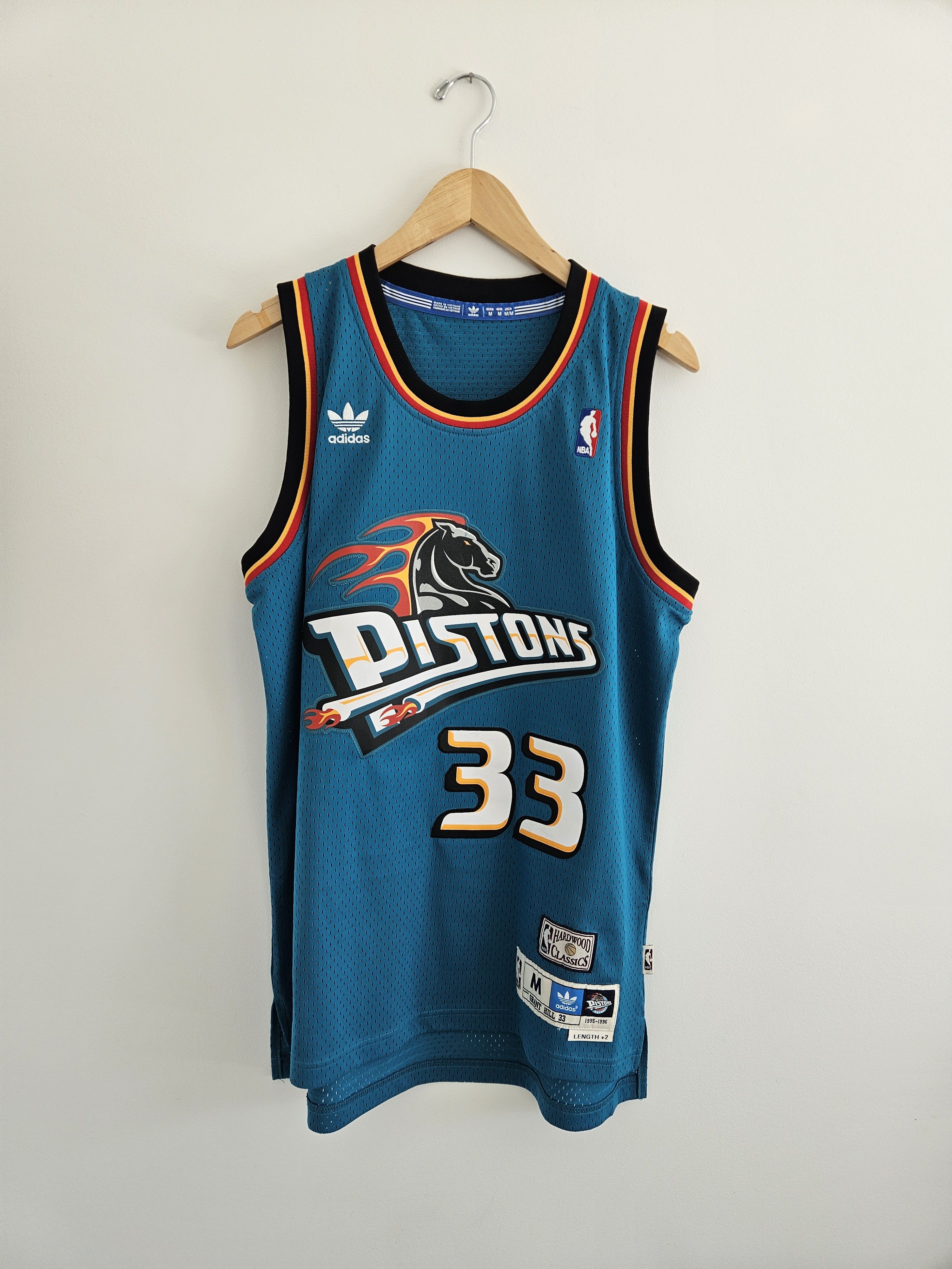 Adidas Grant Hill Detroit Pistons 1995-96 Jersey Size US M / EU 48-50 / 2 - 2 Thumbnail