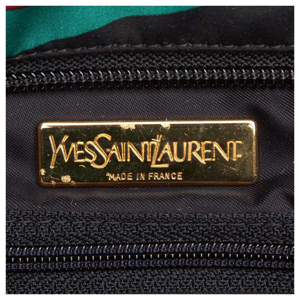 Yves Saint Laurent Yves Saint Laurent Black Love Printed Nylon Handbag/Tote Bag Size ONE SIZE - 11 Thumbnail