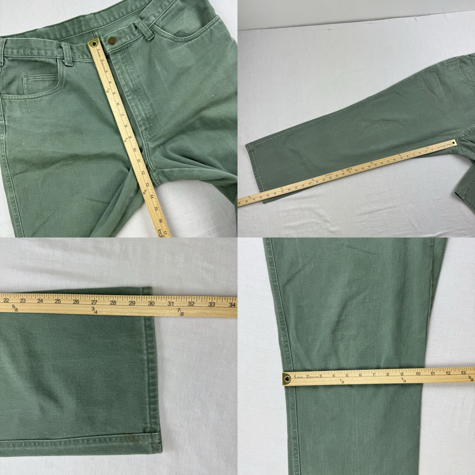 Vintage VINTAGE Lion Apparel Jeans Men 38x30 Green 90s Straight Leg Pants Size US 38 / EU 54 - 8 Thumbnail