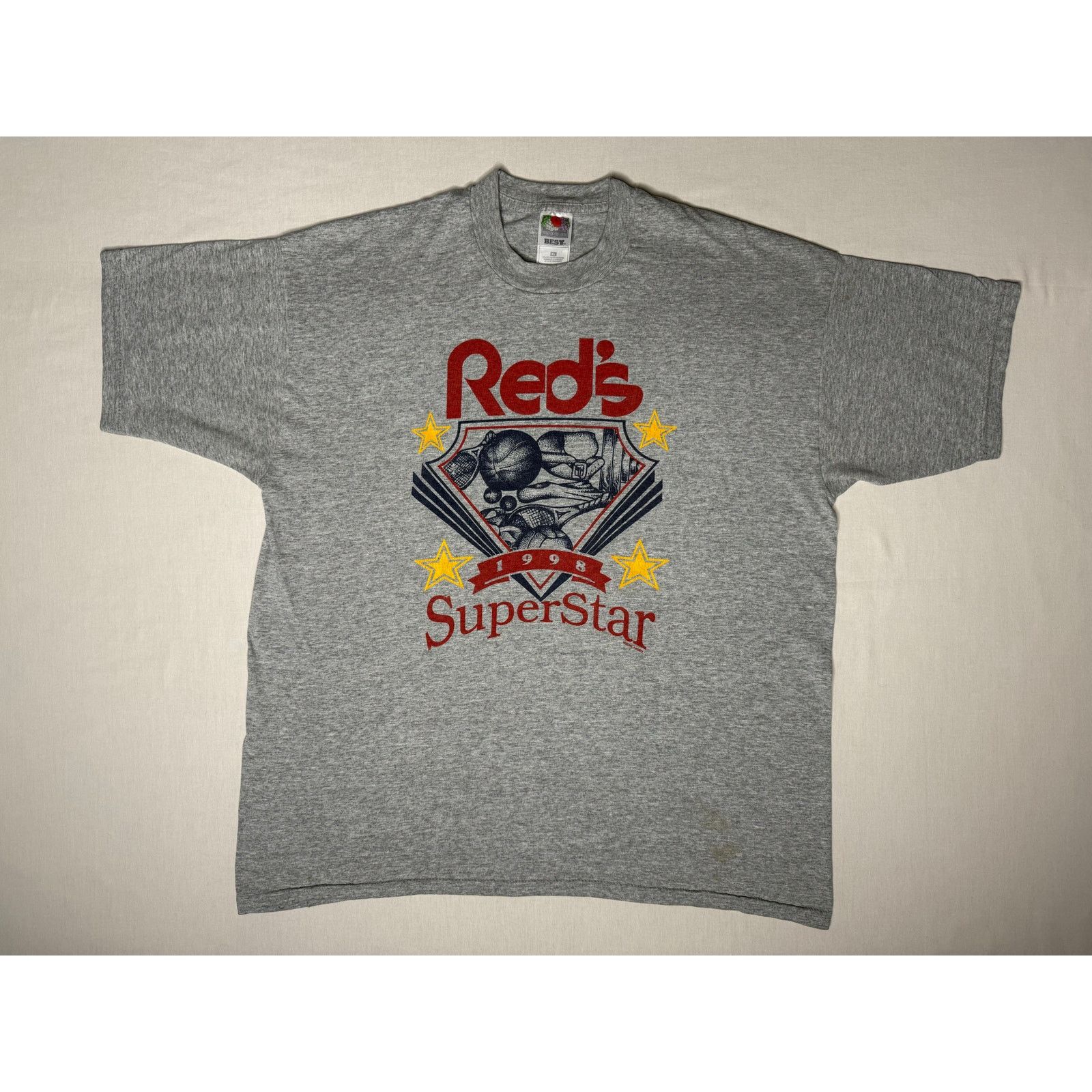 Fruit Of The Loom × Vintage Vintage 1998 Red’s Superstar Sports T-shirt XL Size US XL / EU 56 / 4 - 1 Thumbnail