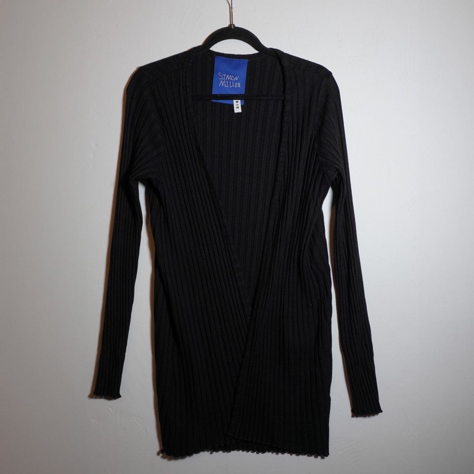 image of Simon Miller Micro Modal Ribbed Knit Stretch in Black, Women's (Size 2XL)