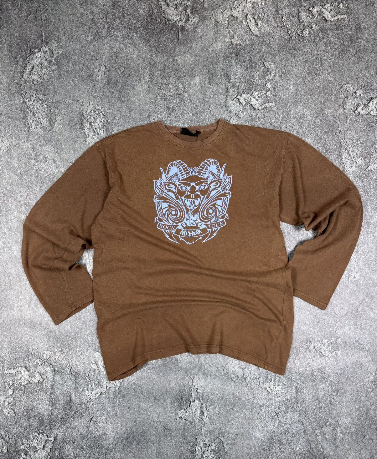 No Fear No Fear Brown Long Sleeve Ed Hardy Graphic 2000s Size L Y2K Size US L / EU 52-54 / 3 - 1 Thumbnail