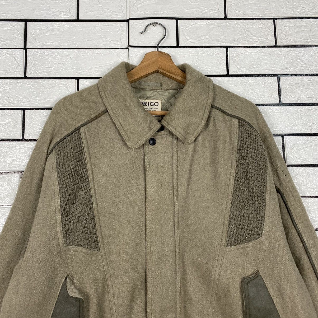 Japanese Brand Vintage Wool Bomber Jacket Drigo Japan Issey Miyake Size US L / EU 52-54 / 3 - 4 Thumbnail