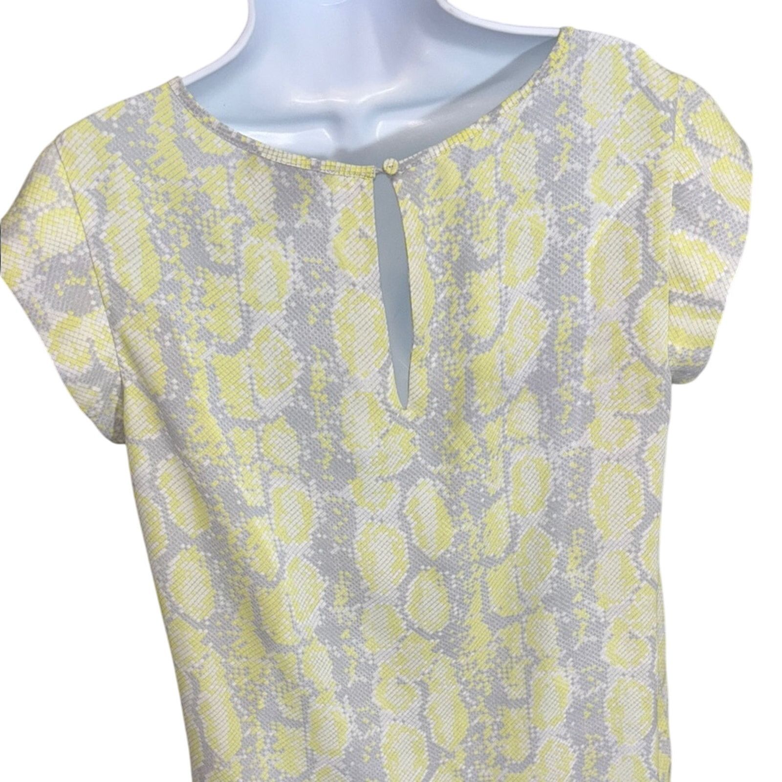 Rachel Zoe Yellow Snake Print Women's Top Size Medium Size M / US 6-8 / IT 42-44 - 4 Thumbnail