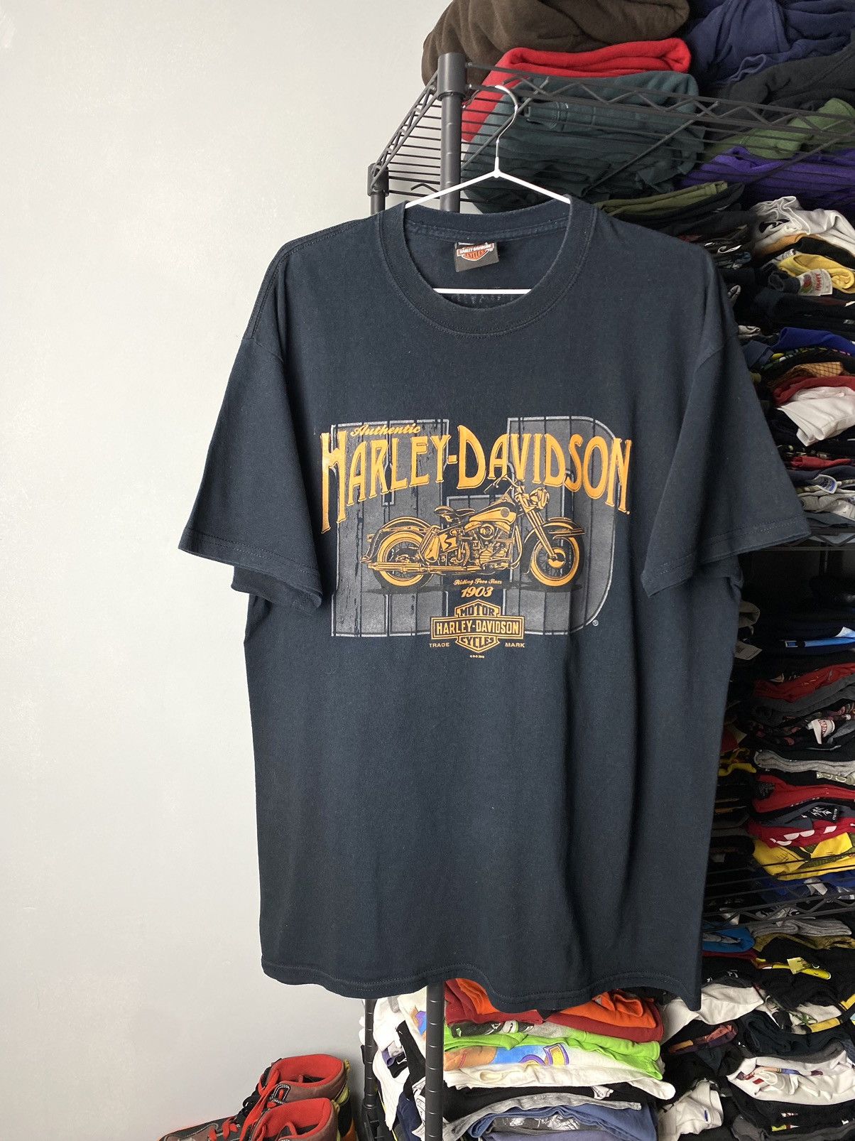 Harley Davidson × Vintage × West Coast Choppers Vintage Harley Davidson Tee Shirt Choppers 2000’s Size US L / EU 52-54 / 3 - 1 Thumbnail
