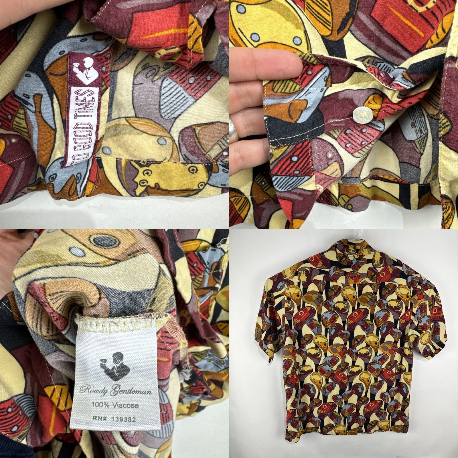 Vintage Rowdy Gentleman Golf Club XXL Button Print Hawaiian Shirt Size US XXL / EU 58 / 5 - 8 Thumbnail