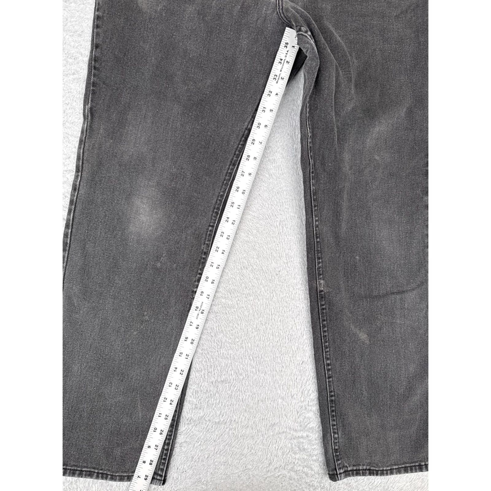 Lee VINTAGE Lee Jeans Men 34 Black Denim 90's 100% Cotton Straight Leg 34x30 Left? Right? 5-Pocket Mens Size US 34 / EU 50 - 7 Thumbnail