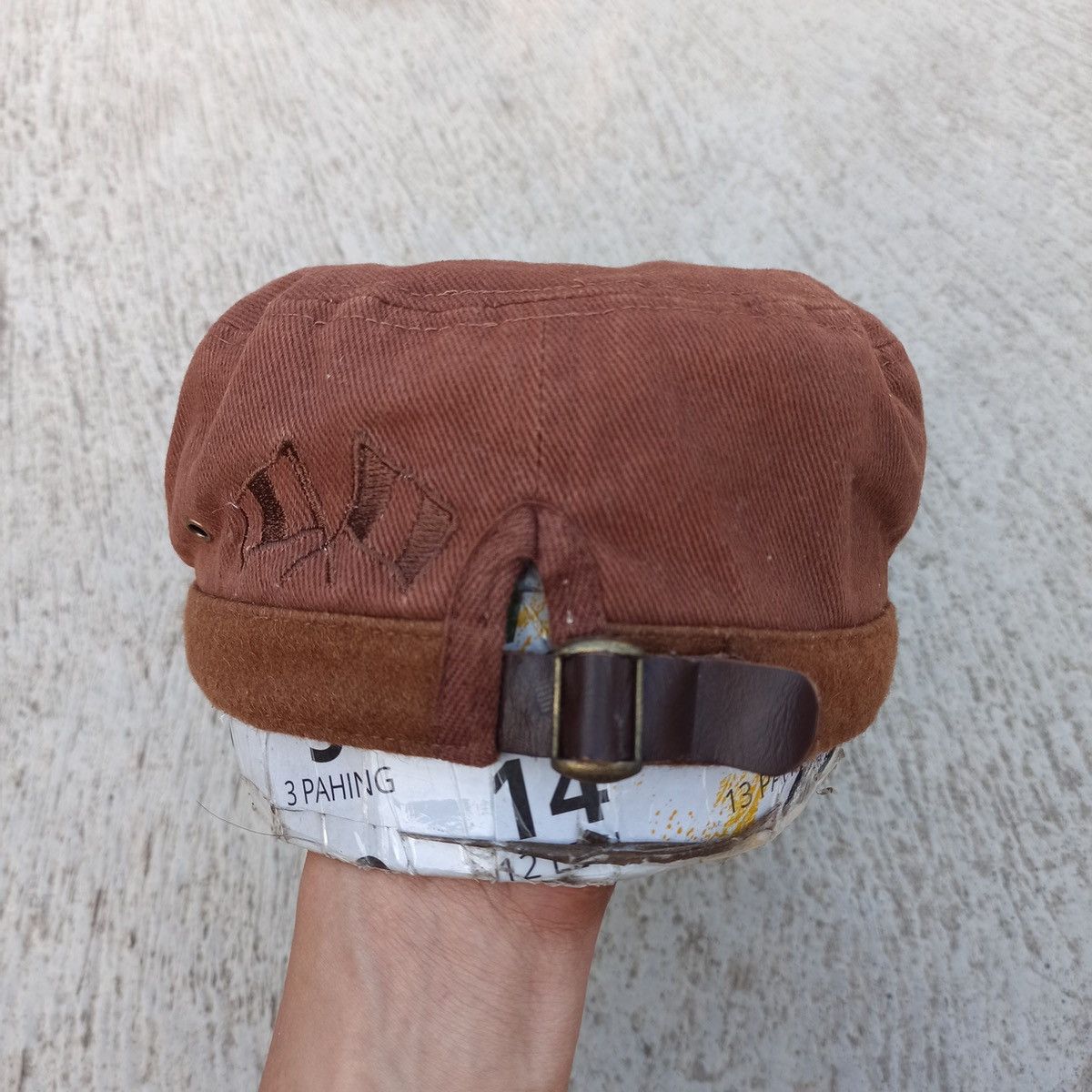 Global Work × Japanese Brand newsboy mix patrol hat with leather adjust by global work Size ONE SIZE - 3 Thumbnail