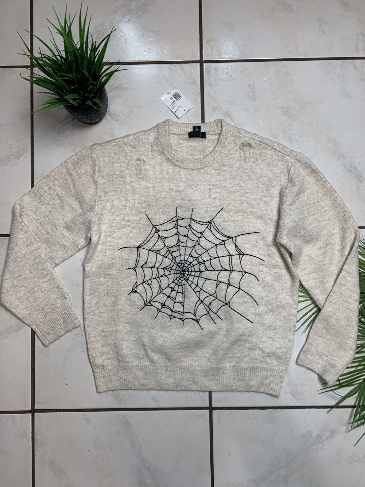 Forever 21 Graphic Y2k Spider Knit Sweater Size US L / EU 52-54 / 3 - 2 Thumbnail