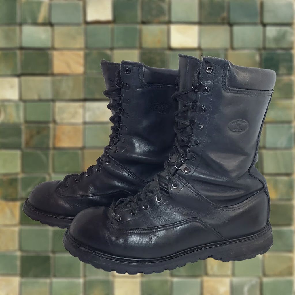 Vintage VINTAGE Matterhorn 1949 Black Leather Boots Size US 11 / EU 44 - 1 Thumbnail