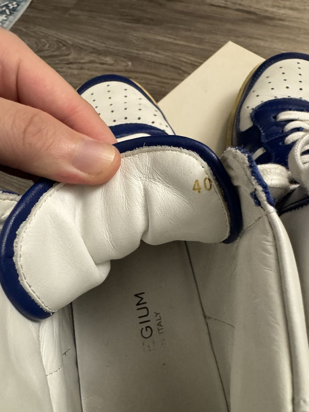 Collegium Collegium High Top Sneakers Blue Size US 7 / EU 40 - 4 Thumbnail