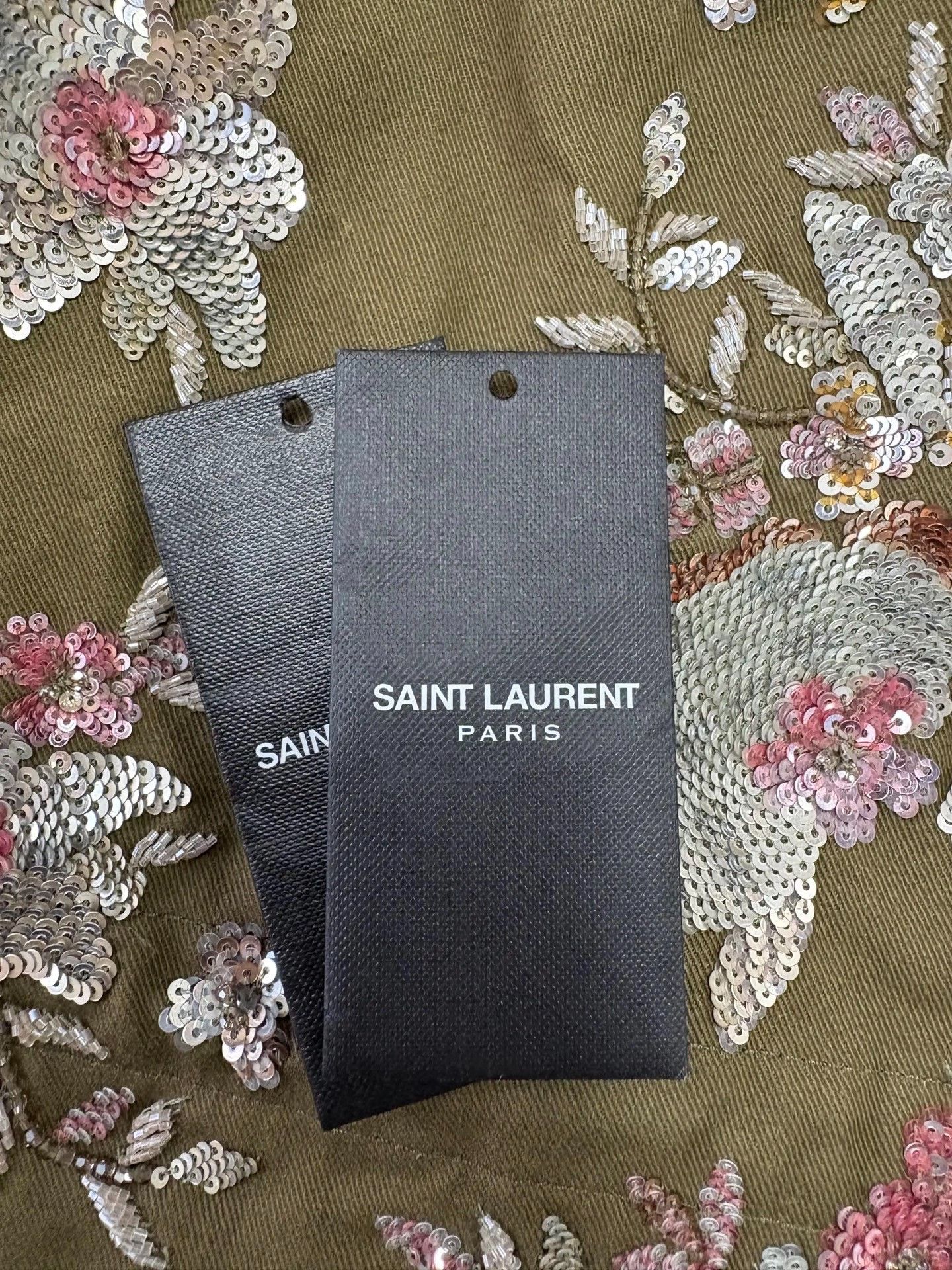 Saint Laurent Paris Saint Laurent Sequin Floral Embroidered Jacket Size S / US 4 / IT 40 - 9 Thumbnail