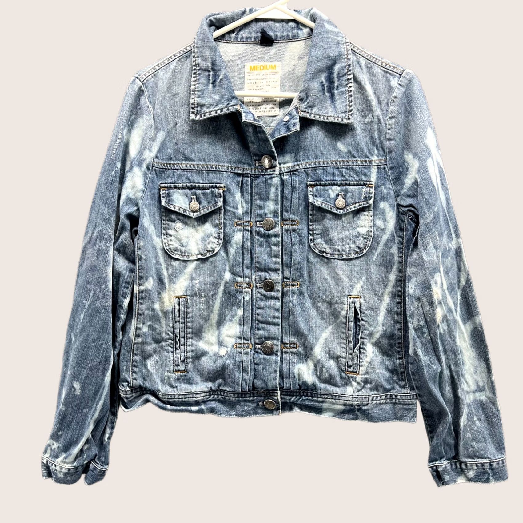 J.Crew VINTAGE J.CREW Denim Jacket Women Medium Blue Distressed Casual Jean Indigo Jacket Women M Blue Denim Vintage Jacket Mens Womens Size 32" / US 10 / IT 46 - 1 Thumbnail