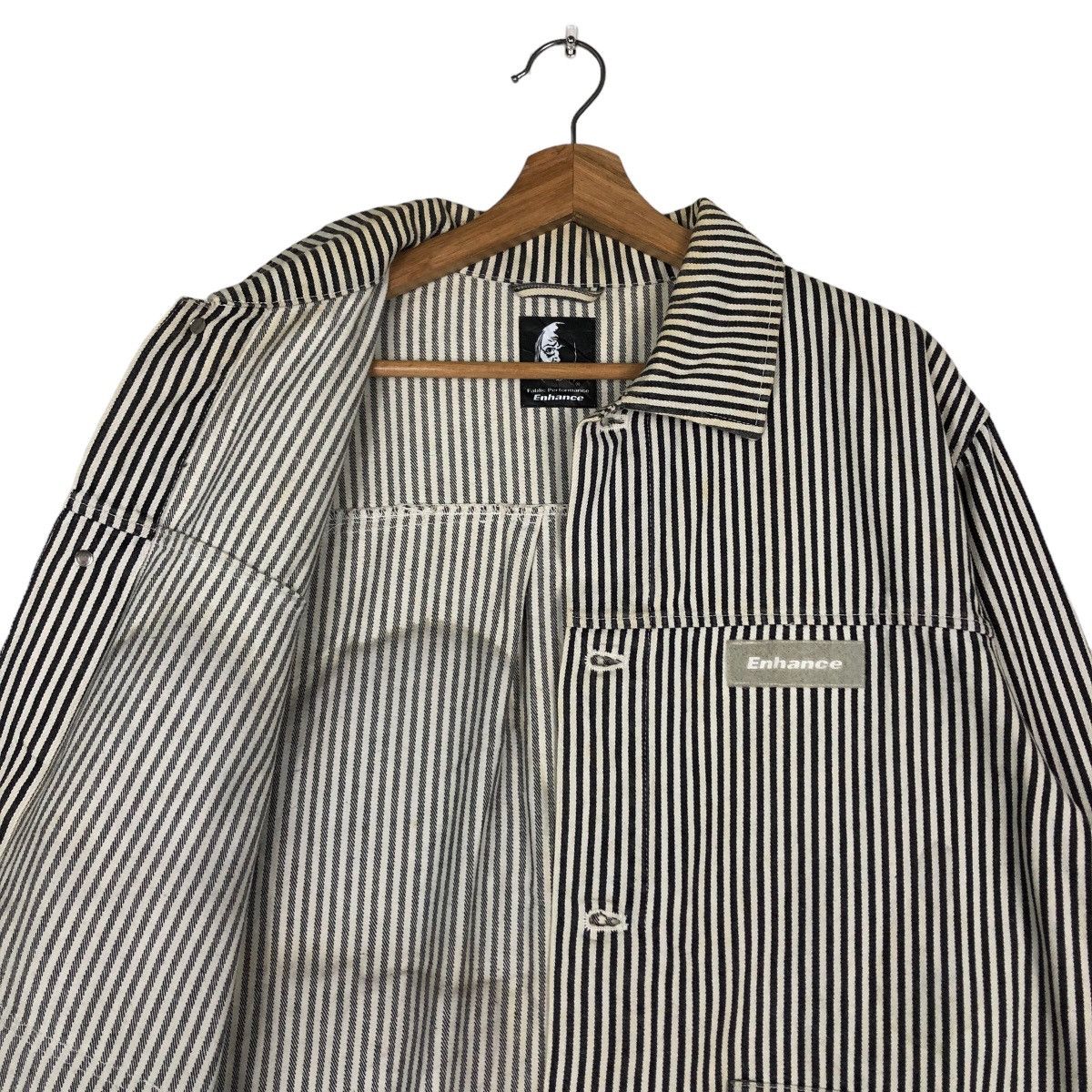 Japanese Brand 🔥Vintage Striped Hickory Chore Jacket Enhanced Japan Made Size US XL / EU 56 / 4 - 12 Thumbnail